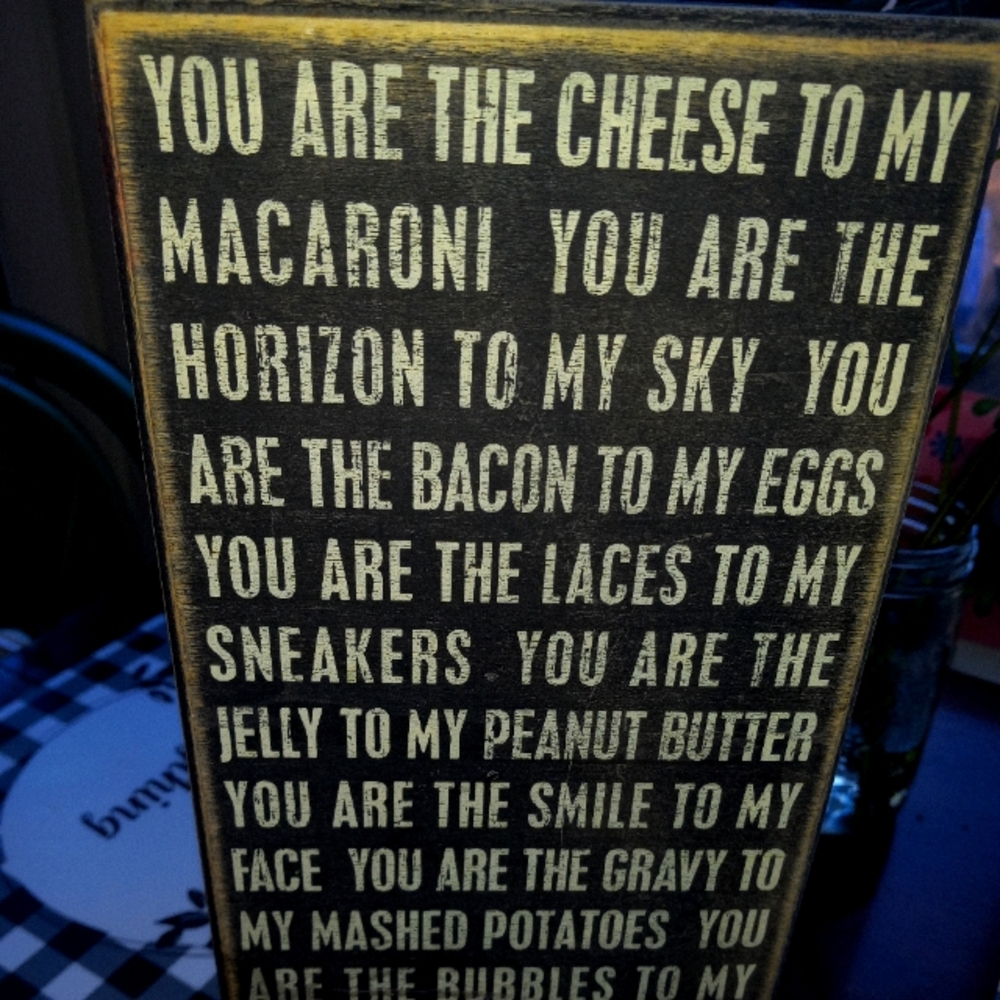 COPY - 💛🧡💛🧡💛🧡You are the cheese to my macaroni <etcetera> wall hanging